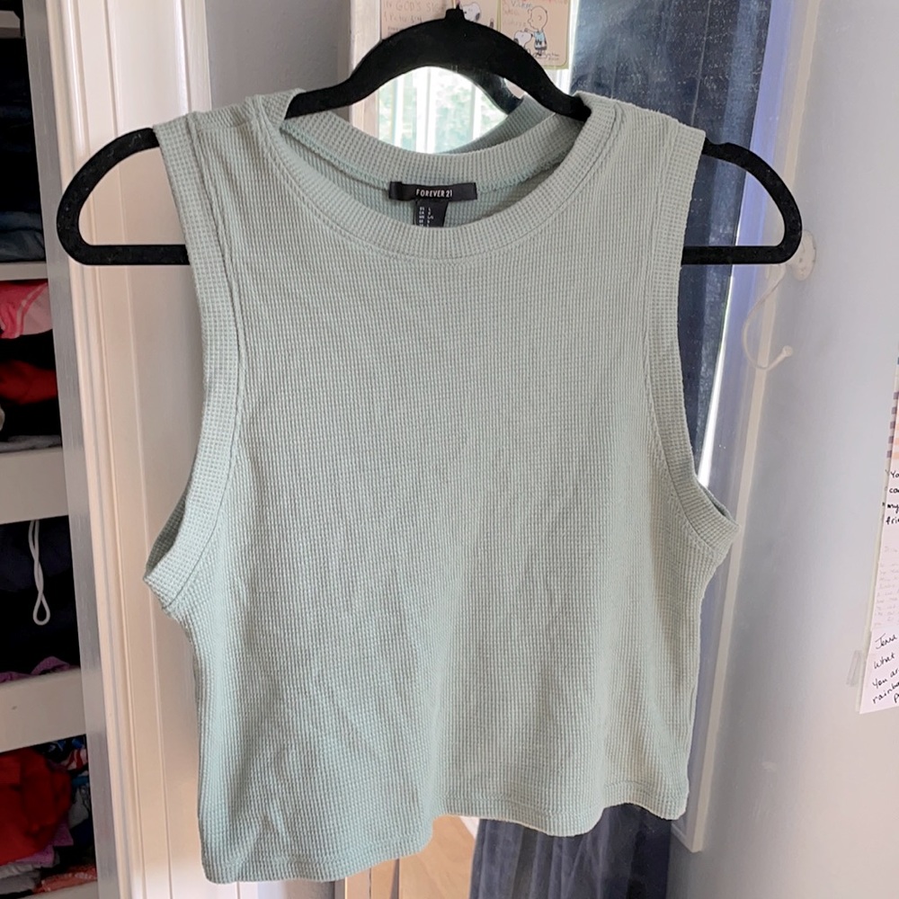 Light green crop top